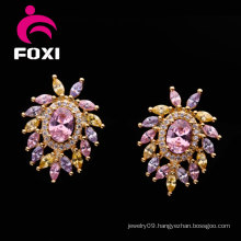 High Quality Fashion Diamond Gemstone Stud Earrings